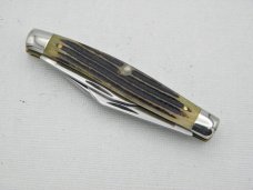 Queen Cutlery #16 Stockman, 1958 - 1960, 3 3/8” closed, genuine Winterbottom bone Queen Cutlery #16 Stockman, 1958 - 1960, 3 3/8” closed, genuine Winterbottom bone