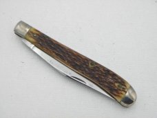 Queen Cutlery #11 Utility: 4 1/8” single blade jack; late 1940s, Rogers bone handles Queen Cutlery #11 Utility: 4 1/8” single blade jack; late 1940s, Rogers bone handles