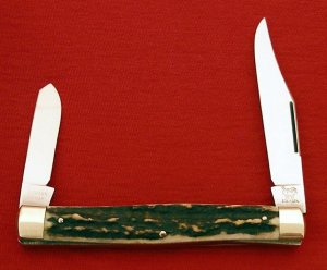 HEN & ROOSTER Solingen GUTMANN Germany Prime Stag STOCKMAN 2-Blade Knife 1945/1980 Vintage