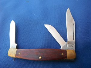 Craftsman USA 95234Stockman  Pocket Knife Wood Handle - 3 Blade - 3 5/16” Closed