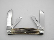 Queen Cutlery Co. #32 Congress in Winterbottom Bone: 4” closed; early 1951 - 1954 Queen Cutlery Co. #32 Congress in Winterbottom Bone: 4” closed; early 1951 - 1954