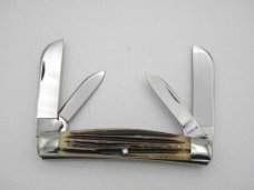 Queen Cutlery Co. #32 Congress in Winterbottom Bone: 4” closed; early 1951 - 1954 Queen Cutlery Co. #32 Congress in Winterbottom Bone: 4” closed; early 1951 - 1954