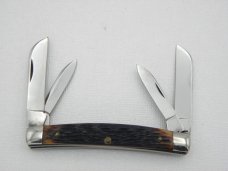 Queen Cutlery Co. #33 Congress in Rogers Bone: 3 1/2” closed; early 1950s, Queen Cutlery Co. #33 Congress in Rogers Bone: 3 1/2” closed; early 1950s,
