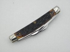 Queen Cutlery Co. #33 Congress in Rogers Bone: 3 1/2” closed; early 1950s, Queen Cutlery Co. #33 Congress in Rogers Bone: 3 1/2” closed; early 1950s,