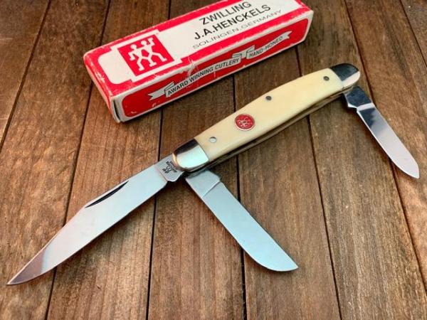 Henckels Made by Boker Stockman Smooth White Bone Henckels Made by Boker Stockman Smooth White Bone