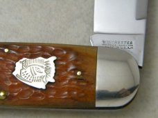 Winchester USA W 18 29110-BH Buffalo Head Series Bone Elephant Toe Knife in Box Winchester USA W 18 29110-BH Buffalo Head Series Bone Elephant Toe Knife in Box