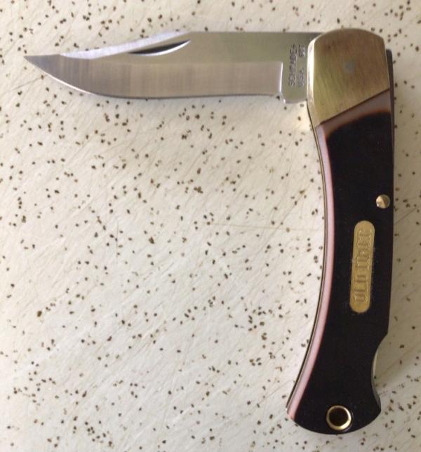 VINTAGE SCHRADE USA 6OT “OLD TIMER” LOCKBACK KNIFE/ GORGEOUS BLADE on THIS KNIFE  