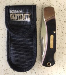 VINTAGE SCHRADE USA 6OT “OLD TIMER” LOCKBACK KNIFE/ GORGEOUS BLADE on THIS KNIFE  