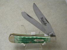 Case XX USA 2010 Emerald Green Bone 6254 Kinfolks Inc. Trapper Knife NIB Case XX USA 2010 Emerald Green Bone 6254 Kinfolks Inc. Trapper Knife NIB