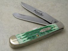 Case XX USA 2010 Emerald Green Bone 6254 Kinfolks Inc. Trapper Knife NIB Case XX USA 2010 Emerald Green Bone 6254 Kinfolks Inc. Trapper Knife NIB