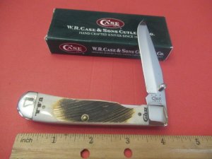 Case XX 2012 Rough Cut  Brown Bone Trapperlock Pattern # 6154LC CV