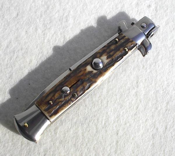 NEW 9" FRANK B. GENUINE EUROPEAN STAG ITALIAN STILETTO