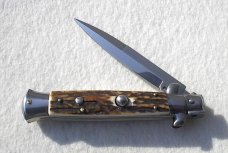 NEW 9" FRANK B. GENUINE EUROPEAN STAG ITALIAN STILETTO