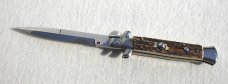 NEW 9" FRANK B. GENUINE EUROPEAN STAG ITALIAN STILETTO