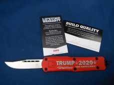 Automatic OTF Cobra Tec Knives Trump 2020 3" Drop Point Blade D2 Steel Auto Knife, Trump 2020 handle Automatic OTF Cobra Tec Knives Trump 2020 3" Drop Point Blade D2 Steel Auto Knife, Trump 2020 handle