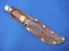  Original Edge Brand Solingen Germany Stag Handle Knife # 457 with sheath. Sharp!!!