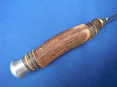  Original Edge Brand Solingen Germany Stag Handle Knife # 457 with sheath. Sharp!!!
