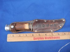  Original Edge Brand Solingen Germany Stag Handle Knife # 457 with sheath. Sharp!!!