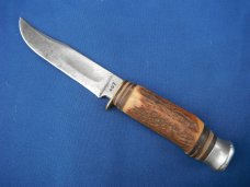  Original Edge Brand Solingen Germany Stag Handle Knife # 457 with sheath. Sharp!!!