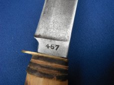  Original Edge Brand Solingen Germany Stag Handle Knife # 457 with sheath. Sharp!!!