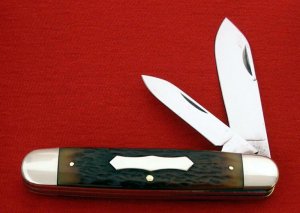 CATTARAUGUS CUTLERY CO LITTLE VALLEY NY 22919 Genuine Bone BIG CIGAR JACK Knife 1886/1963