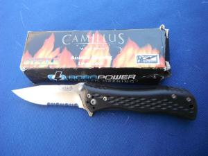 NOS/NIB Camillus BLACK SIZZLE, Darrel Ralph Design,  Assisted Opening Knife  AUS8 Robo Power 