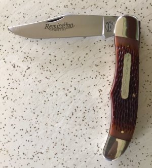 VINTAGE REMINGTON 1990 SHOTGUN COMMEMORATIVE KNIFE/11-87 870 AUTO PUMP/NOS/ SWEET PIECE 