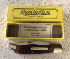 VINTAGE REMINGTON 1990 SHOTGUN COMMEMORATIVE KNIFE/11-87 870 AUTO PUMP/NOS/ SWEET PIECE VINTAGE REMINGTON 1990 SHOTGUN COMMEMORATIVE KNIFE/11-87 870 AUTO PUMP/NOS/ SWEET PIECE