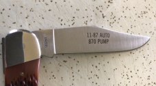 VINTAGE REMINGTON 1990 SHOTGUN COMMEMORATIVE KNIFE/11-87 870 AUTO PUMP/NOS/ SWEET PIECE VINTAGE REMINGTON 1990 SHOTGUN COMMEMORATIVE KNIFE/11-87 870 AUTO PUMP/NOS/ SWEET PIECE