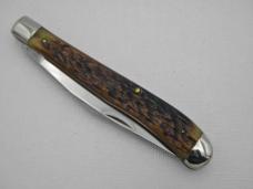 Queen Cutlery #11 Utility: 4 1/8” single blade jack: late 1946, Rogers bone handles Queen Cutlery #11 Utility: 4 1/8” single blade jack: late 1946, Rogers bone handles