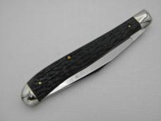 Queen Cutlery #11 Utility: 4 1/8” single blade jack: late 1946, Rogers bone handles