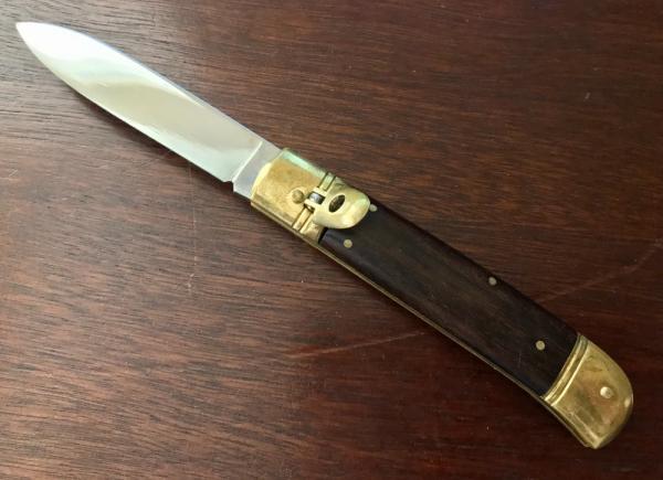 Vintage Italian Knife, Cocobolo Wood Handle, Unused 