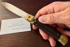 Vintage Italian Knife, Cocobolo Wood Handle, Unused 