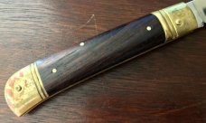 Vintage Italian Knife, Cocobolo Wood Handle, Unused 