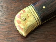 Vintage Italian Knife, Cocobolo Wood Handle, Unused 