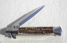 NEW 9" FRANK B. GENUINE EUROPEAN STAG ITALIAN STILETTO