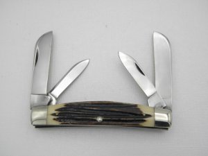 Queen Cutlery Co. #32 Congress in Winterbottom Bone: 4” closed; 1958 - 1960, , Q STEEL