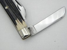 Queen Cutlery Co. #32 Congress in Winterbottom Bone: 4” closed; 1958 - 1960, , Q STEEL Queen Cutlery Co. #32 Congress in Winterbottom Bone: 4” closed; 1958 - 1960, , Q STEEL