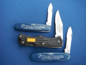 Lot of 3 Ducks Unlimited Imperial Pocket Knives.   All Imperial, all made in Ireland