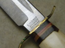 Compass Solingen Germany #841 Stag Fixed Blade Sheath Knife