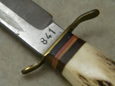 Compass Solingen Germany #841 Stag Fixed Blade Sheath Knife
