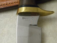 Browning USA 5518 Sportsman Wood Fixed Blade Sheath Knife