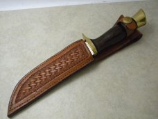 Browning USA 5518 Sportsman Wood Fixed Blade Sheath Knife