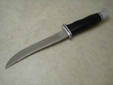Buck 105 USA Black Pathfinder Fixed Blade Hunting Sheath Knife in Box c.1973 Buck 105 USA Black Pathfinder Fixed Blade Hunting Sheath Knife in Box c.1973
