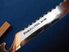 Set of Floating Fish Knives, fishing knives, fish prep-knives, 3 Wood Scabbard Stainless Japan 2 US Set of Floating Fish Knives, fishing knives, fish prep-knives, 3 Wood Scabbard Stainless Japan 2 US
