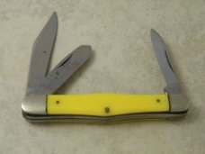 Camillus New York USA 84 Yellow Mini Stockman Knife 