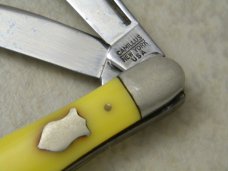 Camillus New York USA 84 Yellow Mini Stockman Knife 