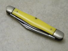 Camillus New York USA 84 Yellow Mini Stockman Knife 