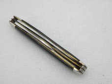Queen Cutlery Gamekeeper Series Mode 314 Peanut, 1976: 2 3/8” closed, black Micarta Queen Cutlery Gamekeeper Series Mode 314 Peanut, 1976: 2 3/8” closed, black Micarta