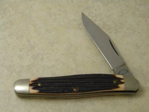 Queen Cut Co. Titusville PA Imitation Winterbottom Bone One Blade Jack Knife 